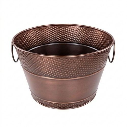 Ice tub with handles hammered - tub,